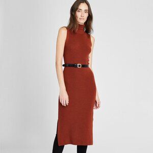 NWT Club Monaco Sleeveless Merino Wool Turtleneck Midi Dress